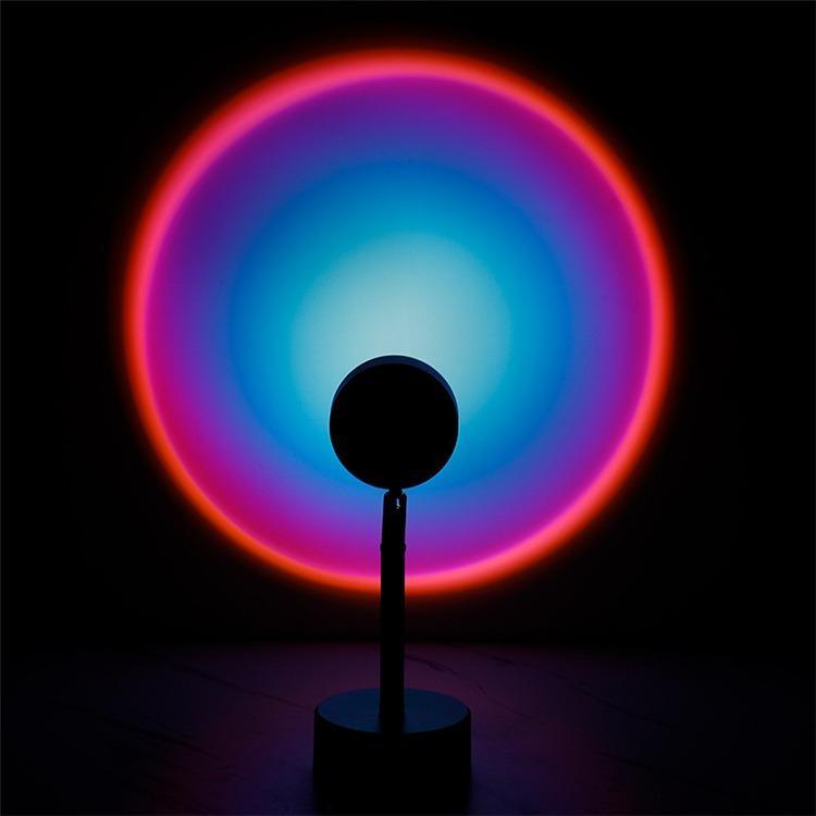 Tabletop Projection Lamp with Atmospheric Light Display for Bedroom, Living Room & Home Office | Desktop Mood Lighting Fixture | Thomler