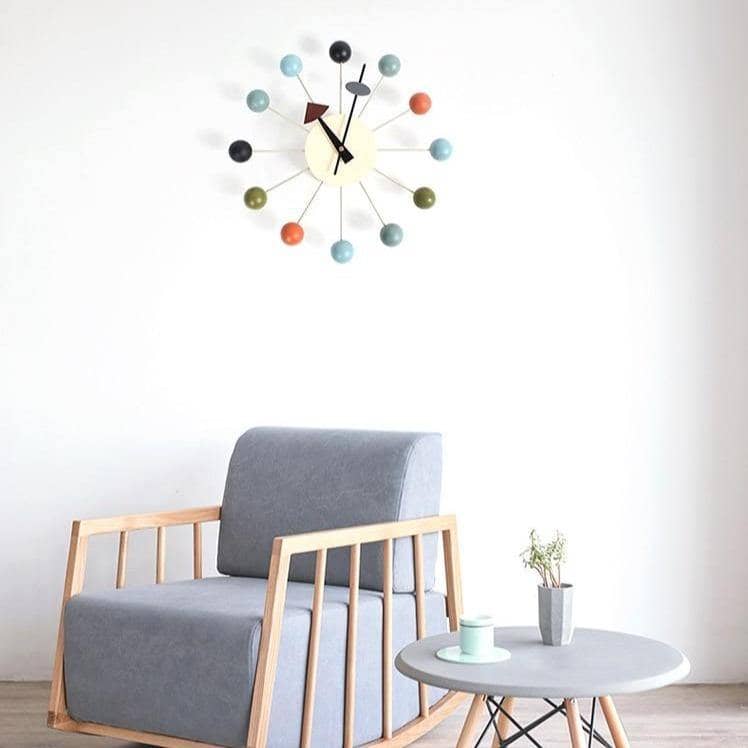 Modern 3D Sphere Wall Clock – Silent Quartz Movement – Minimalist Scandinavian Home Decor for Living Room, Bedroom, Office | Thomler