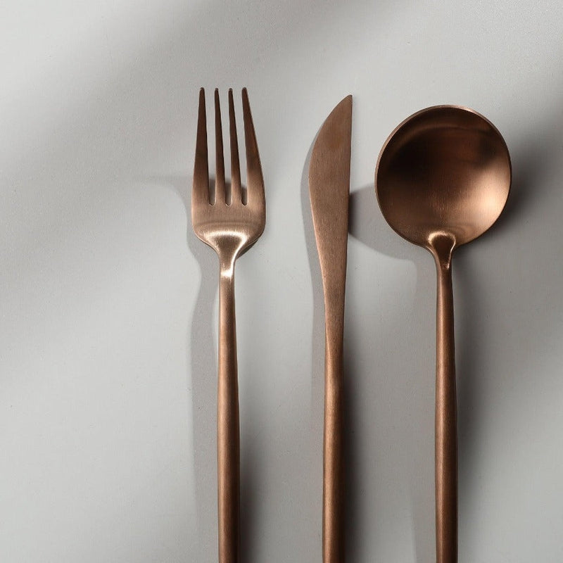 Stainless Steel Flatware Set – Matte Finish 5-Piece Place Settings for Everyday & Formal Dining | Thomler