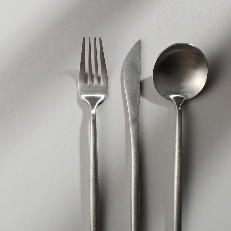 Stainless Steel Flatware Set – Matte Finish 5-Piece Place Settings for Everyday & Formal Dining | Thomler