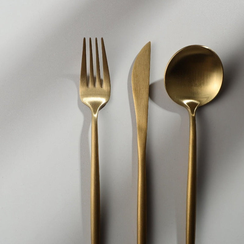 Stainless Steel Flatware Set – Matte Finish 5-Piece Place Settings for Everyday & Formal Dining | Thomler