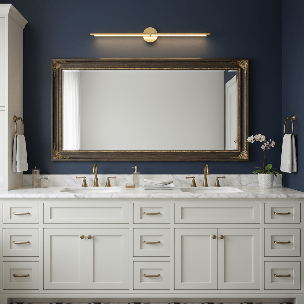 Metal Linear Vanity Light 27 in Warm White Bathroom Wall Lamp Sleek Modern LED Indoor Lighting Fixture | Thomler