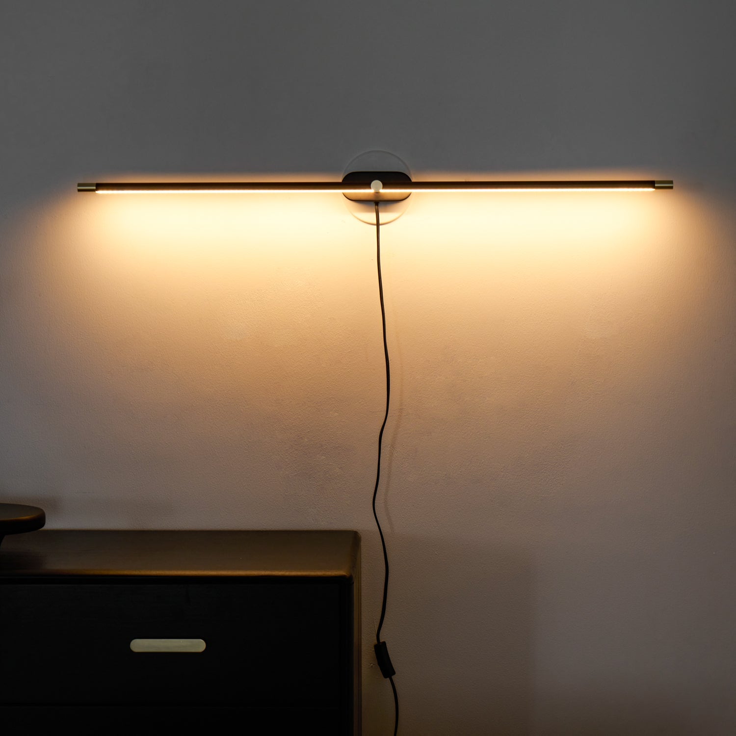 LED Linear Vanity Light 27 in Metal Wall Bathroom Mirror Warm Lighting Fixture Modern Minimalist | Thomler