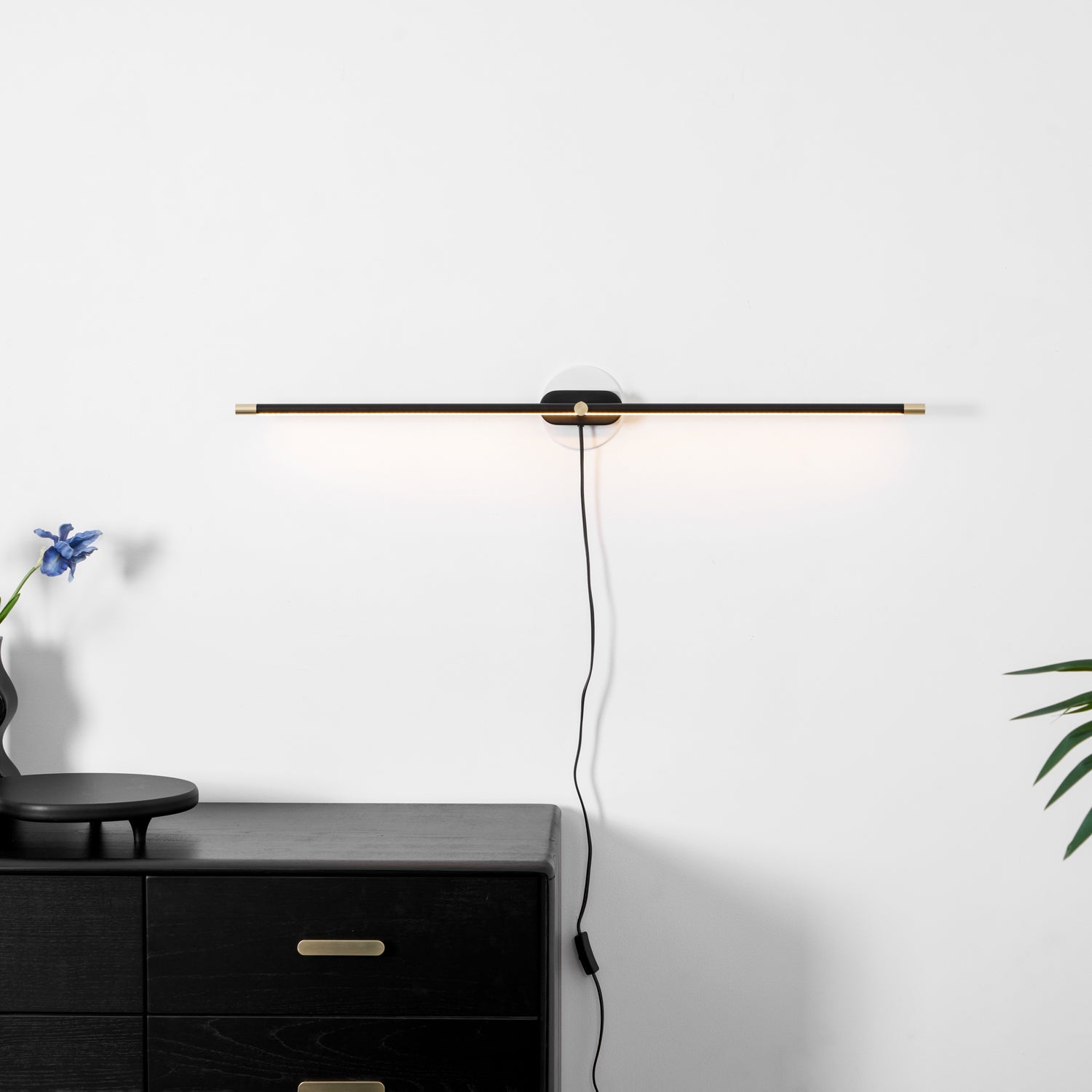 LED Linear Vanity Light 27 in Metal Wall Bathroom Mirror Warm Lighting Fixture Modern Minimalist | Thomler
