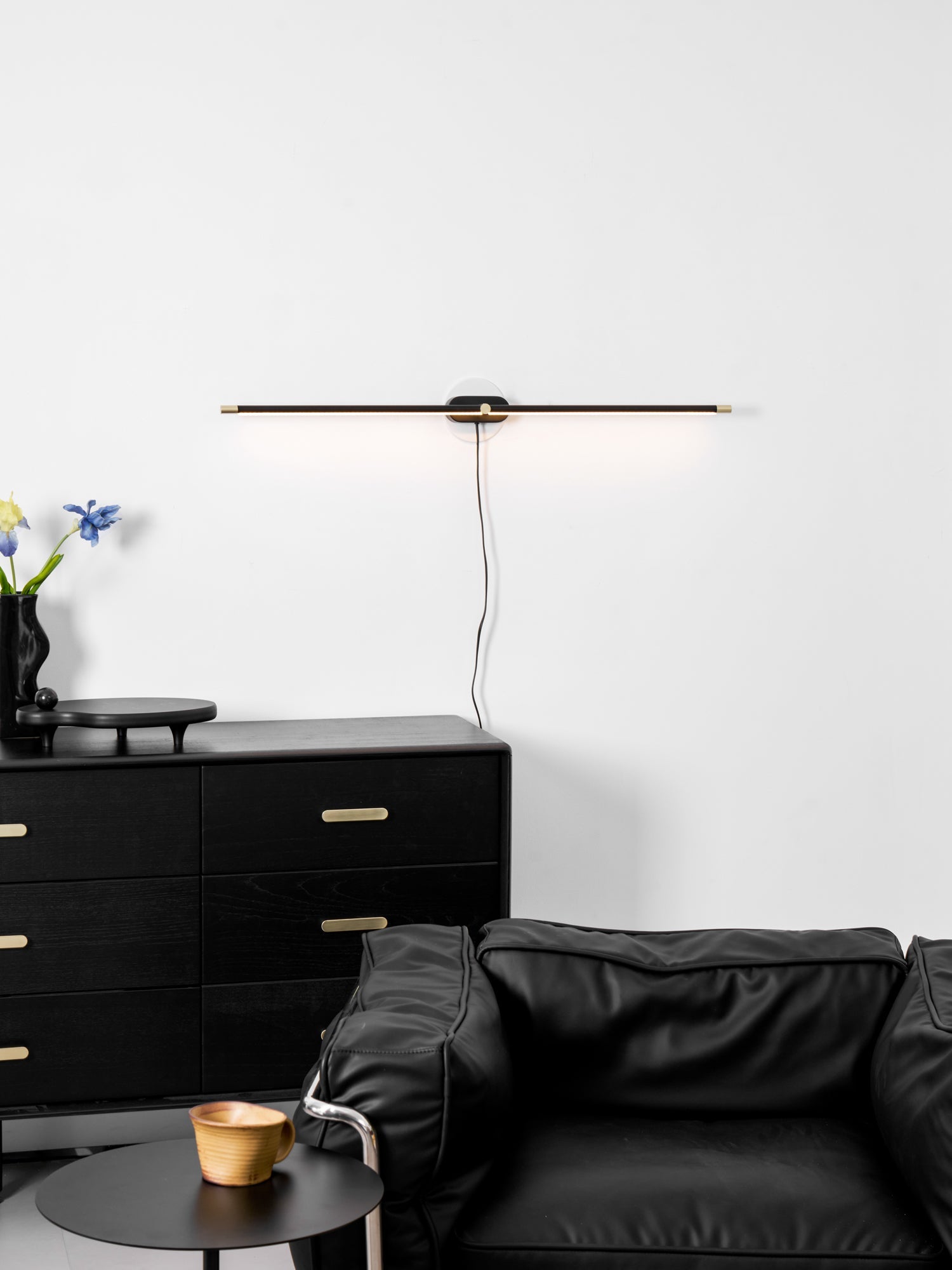 LED Linear Vanity Light 27 in Metal Wall Bathroom Mirror Warm Lighting Fixture Modern Minimalist | Thomler
