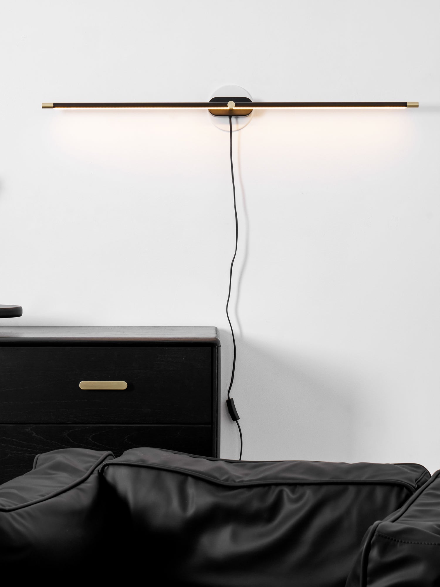 LED Linear Vanity Light 27 in Metal Wall Bathroom Mirror Warm Lighting Fixture Modern Minimalist | Thomler