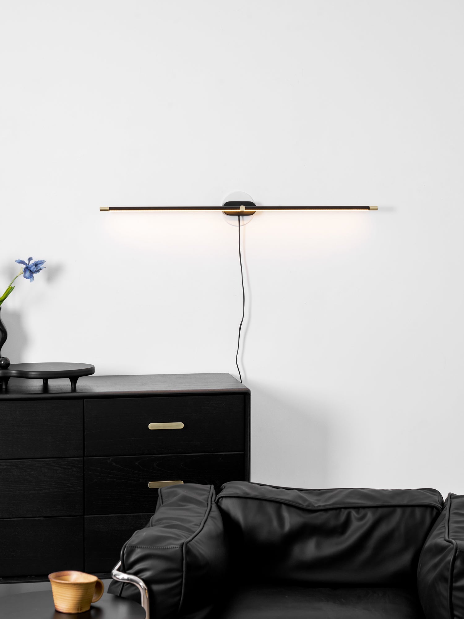 LED Linear Vanity Light 27 in Metal Wall Bathroom Mirror Warm Lighting Fixture Modern Minimalist | Thomler
