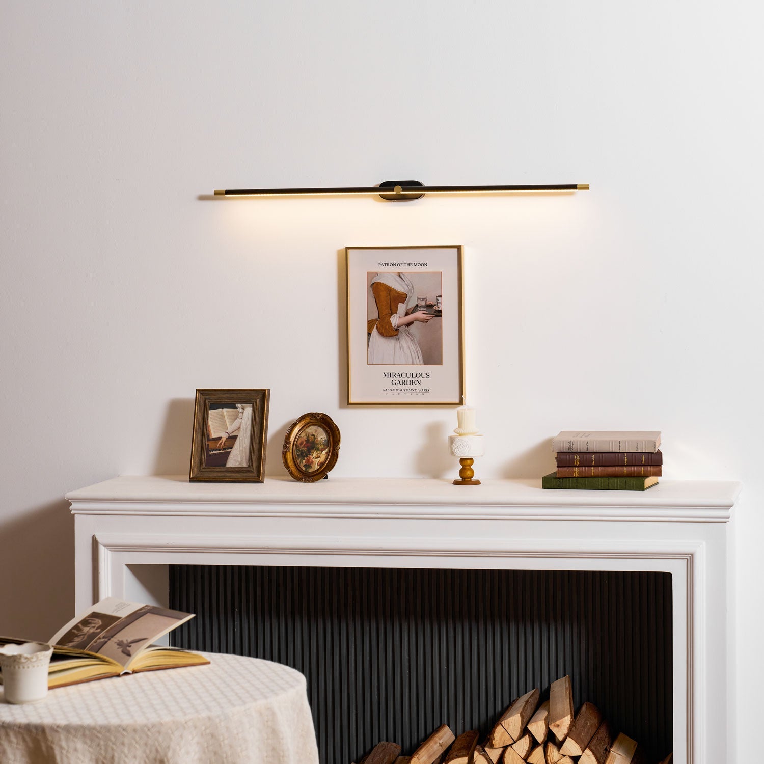Contemporary Metal Vanity Light Integrated LED 27 in Black Bathroom Wall Lamp Warm Lighting | Thomler