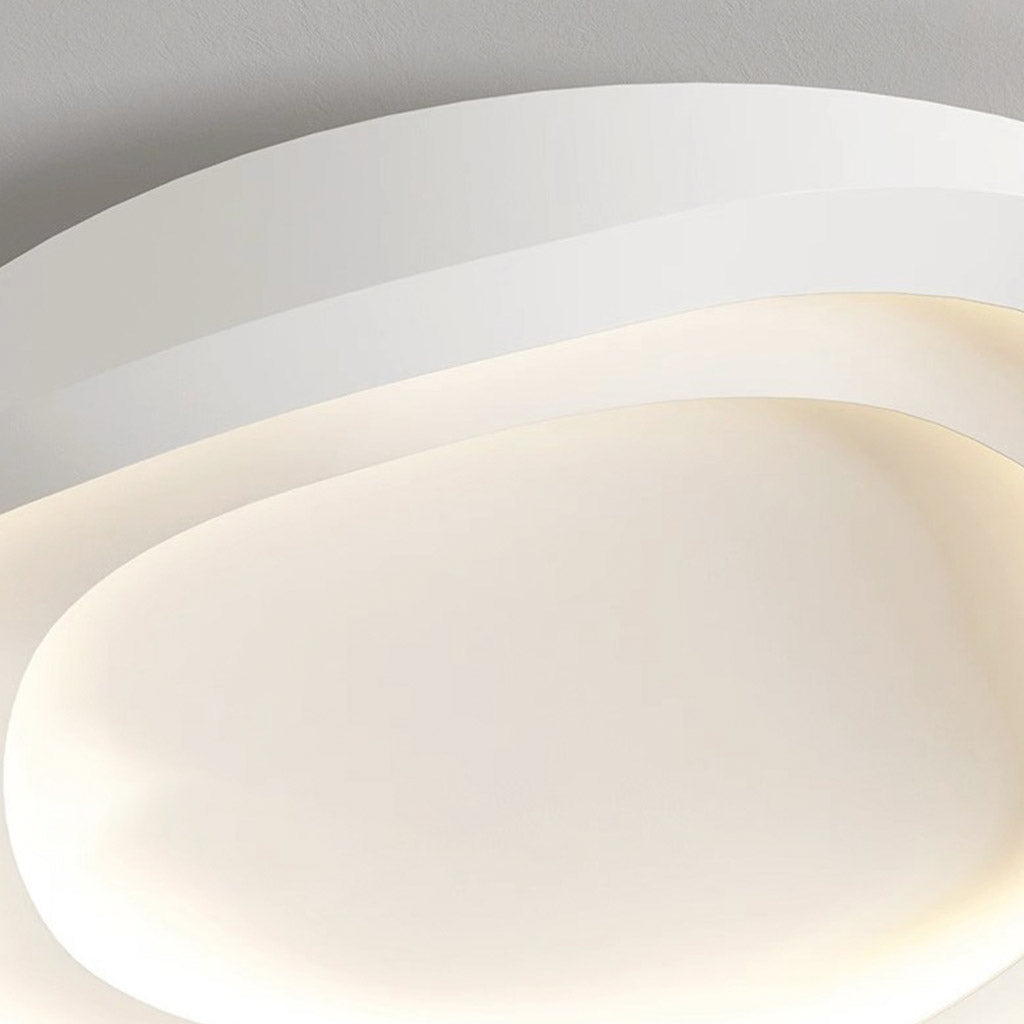 Flush Mount Ceiling Light Iron 15.8 in Dimmable White Modern Living Room Bedroom Dining Room Lighting | Thomler