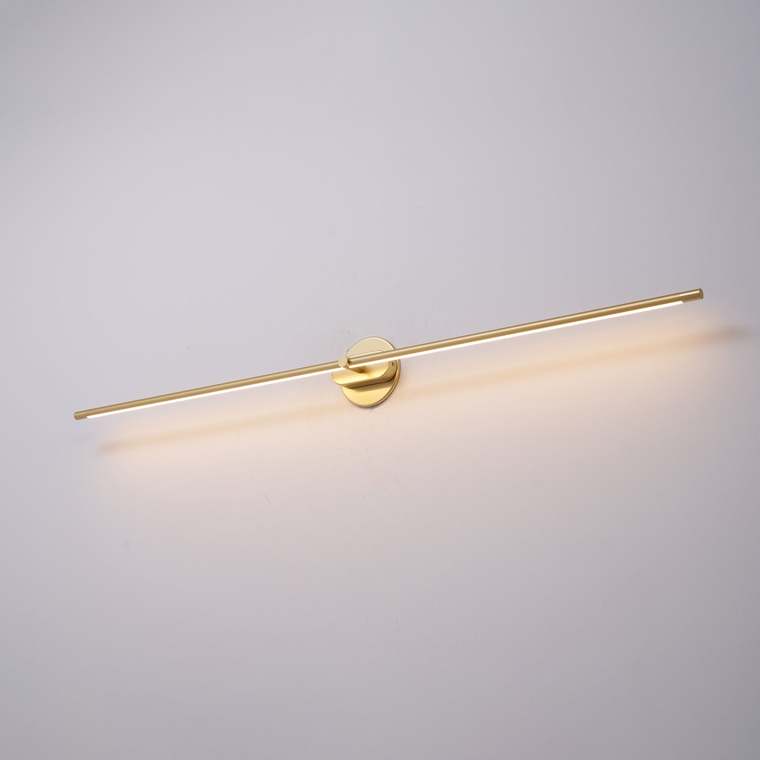 Contemporary Metal LED Vanity Light 27 in Black Bathroom Wall Lamp Warm Light | Thomler