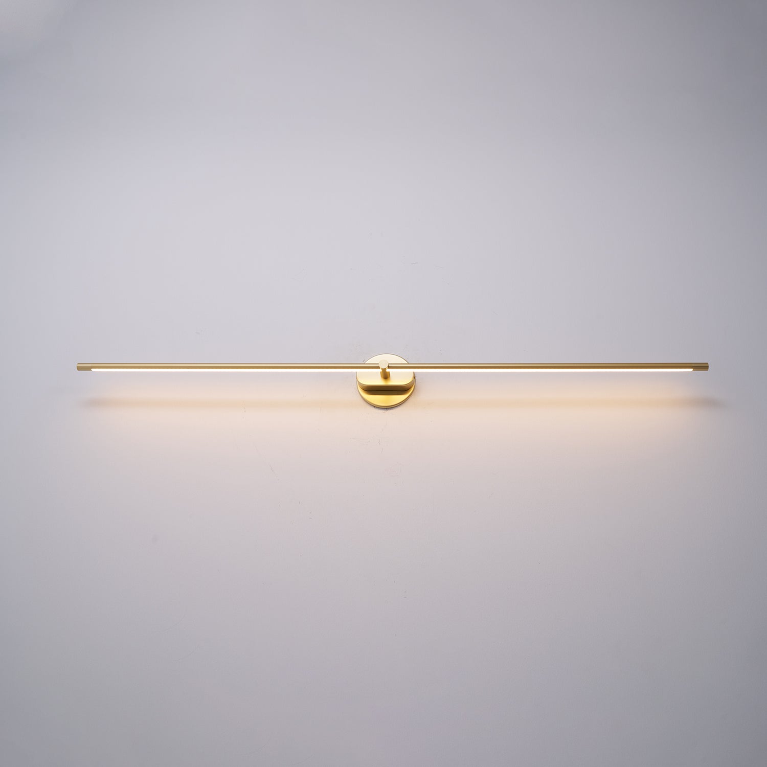 Contemporary Metal LED Vanity Light 27 in Black Bathroom Wall Lamp Warm Light | Thomler