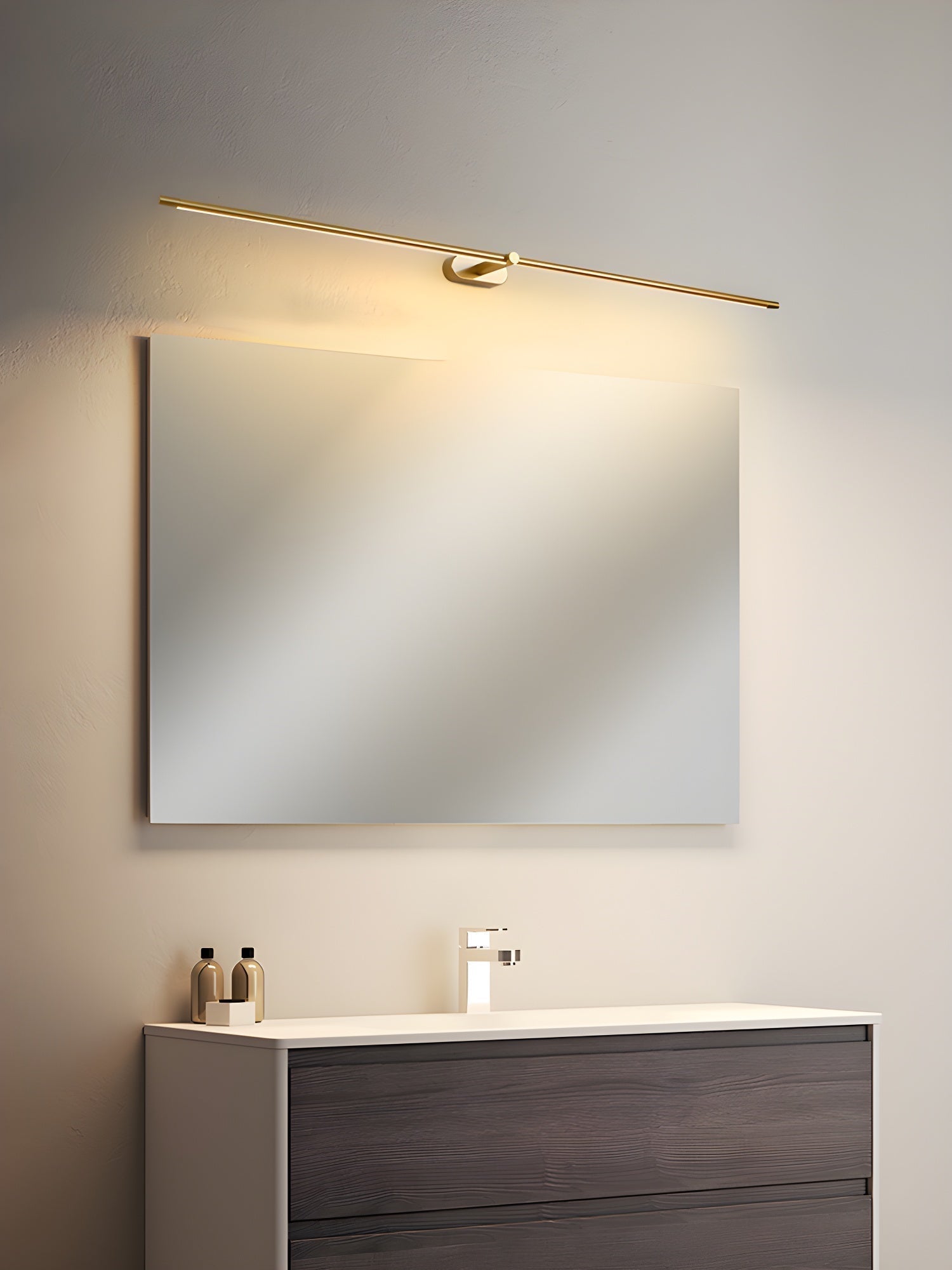 Cordless LED Vanity Light Bar with Touch Dimmer & USB Charging for Bathroom Mirror Makeup Application | Thomler