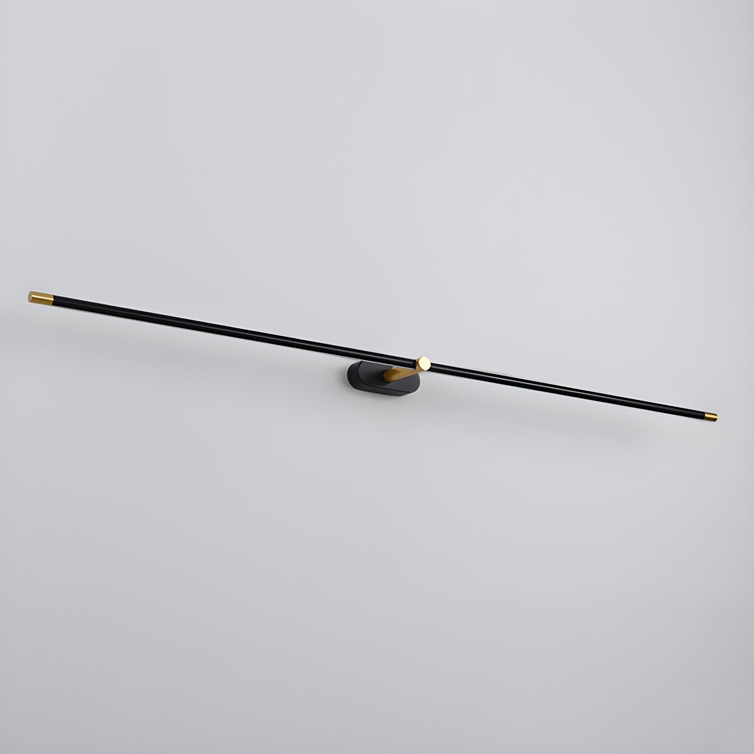 Contemporary Metal Vanity Light Integrated LED 27 in Black Bathroom Wall Lamp Warm Lighting | Thomler