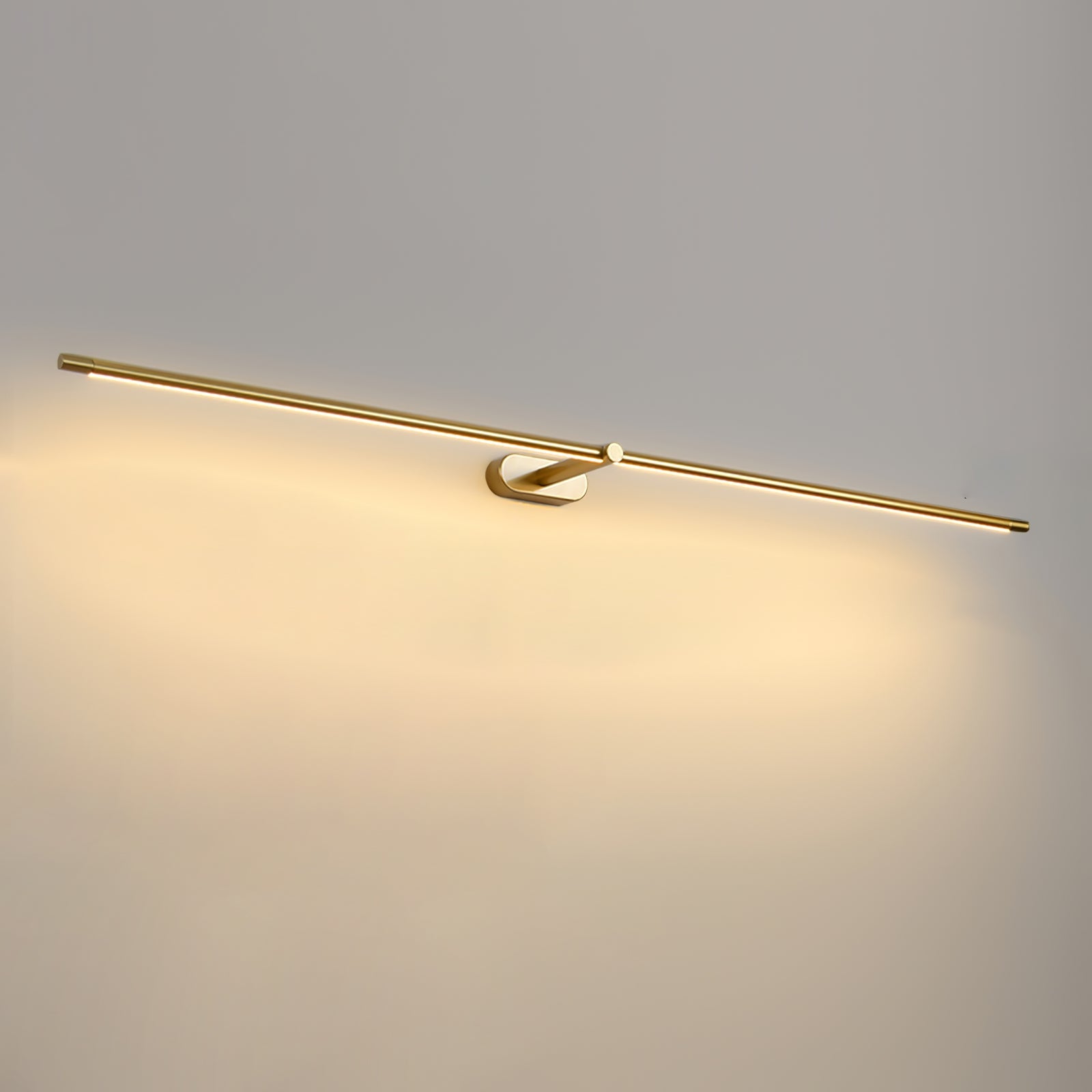 Contemporary Metal Vanity Light Integrated LED 27 in Black Bathroom Wall Lamp Warm Lighting | Thomler
