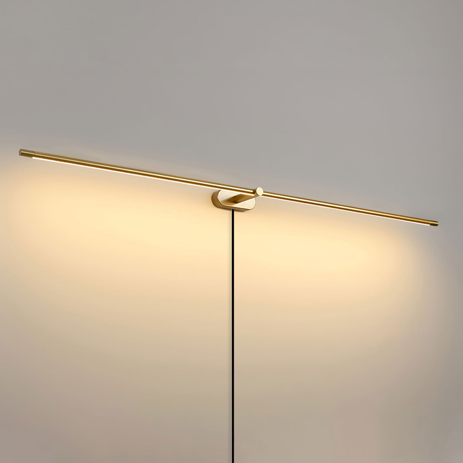 LED Linear Vanity Light 27 in Metal Wall Bathroom Mirror Warm Lighting Fixture Modern Minimalist | Thomler