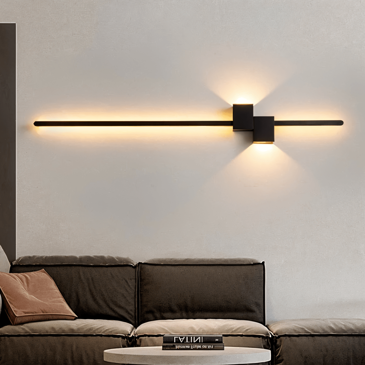 LED Wall Light Metal 24 in Minimalist Indirect Lighting Living Room Bedroom Hallway Accent Light | Thomler