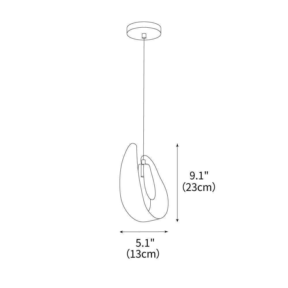 Handblown Cobalt Glass Drop Ceiling Fixture with Metal Accents 5.1 inch for Kitchen Island Dining Area Entryway | Thomler