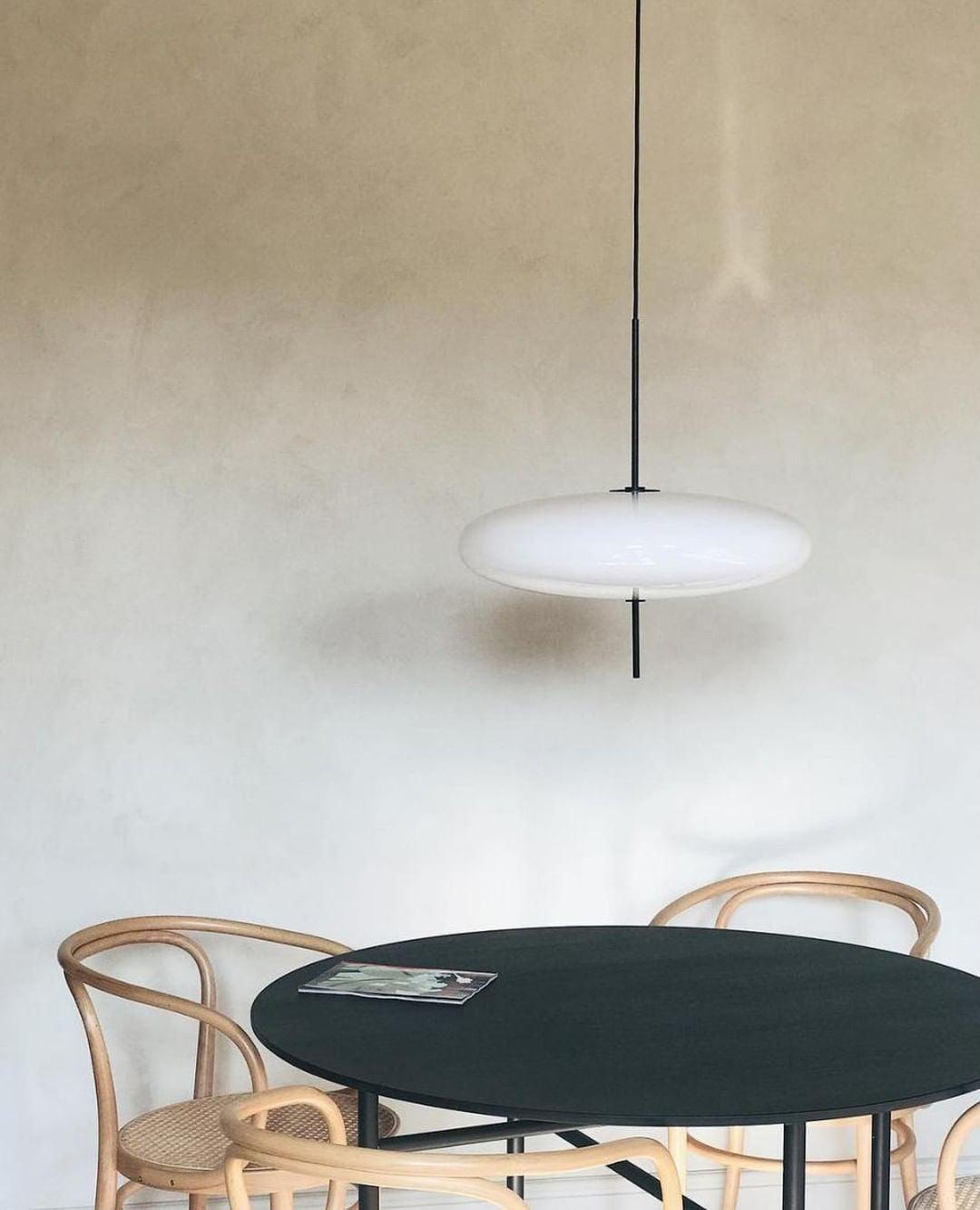 Polymer Plastic Suspension Lamp 11.8 in x 21.7 in White Indoor Ceiling Light Adjustable Hanging Height Modern Lighting Fixture | Thomler