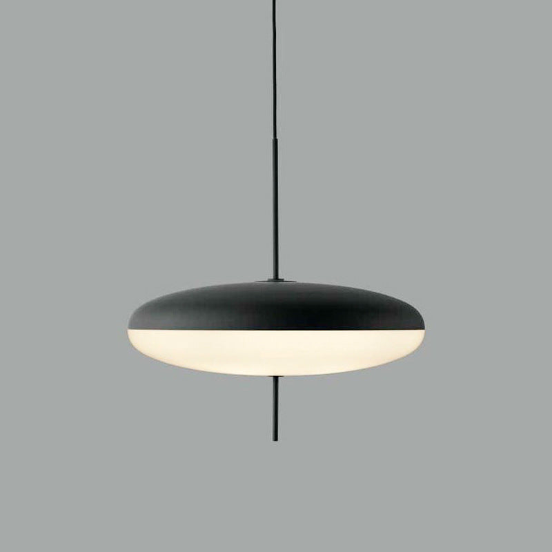 Polymer Plastic Suspension Lamp 11.8 in x 21.7 in White Indoor Ceiling Light Adjustable Hanging Height Modern Lighting Fixture | Thomler