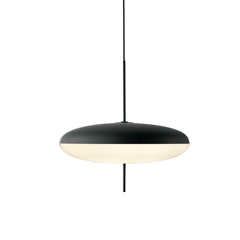 Polymer Plastic Suspension Lamp 11.8 in x 21.7 in White Indoor Ceiling Light Adjustable Hanging Height Modern Lighting Fixture | Thomler