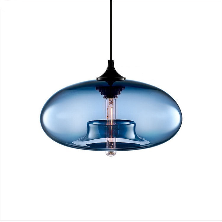 Glass Pendant Light Nordic Modern Hanging Fixture Adjustable Cord Bedroom Dining Living Room E27 LED 110-240V Interior Lighting Decor Vase | Thomler