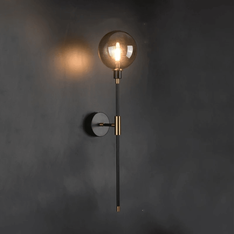 Contemporary Glass Shade LED Fixture Gray Amber Clear Finishes for Hallway Bedroom Entryway Living Room Bathroom | Thomler