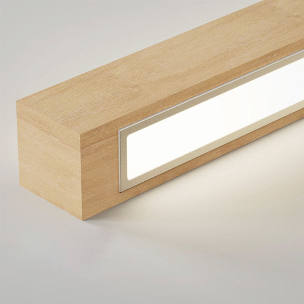Pendant Light Wood Linear 39.4 in Adjustable Kitchen Island Dining Table Ceiling Lamp Warm White Neutral | Thomler