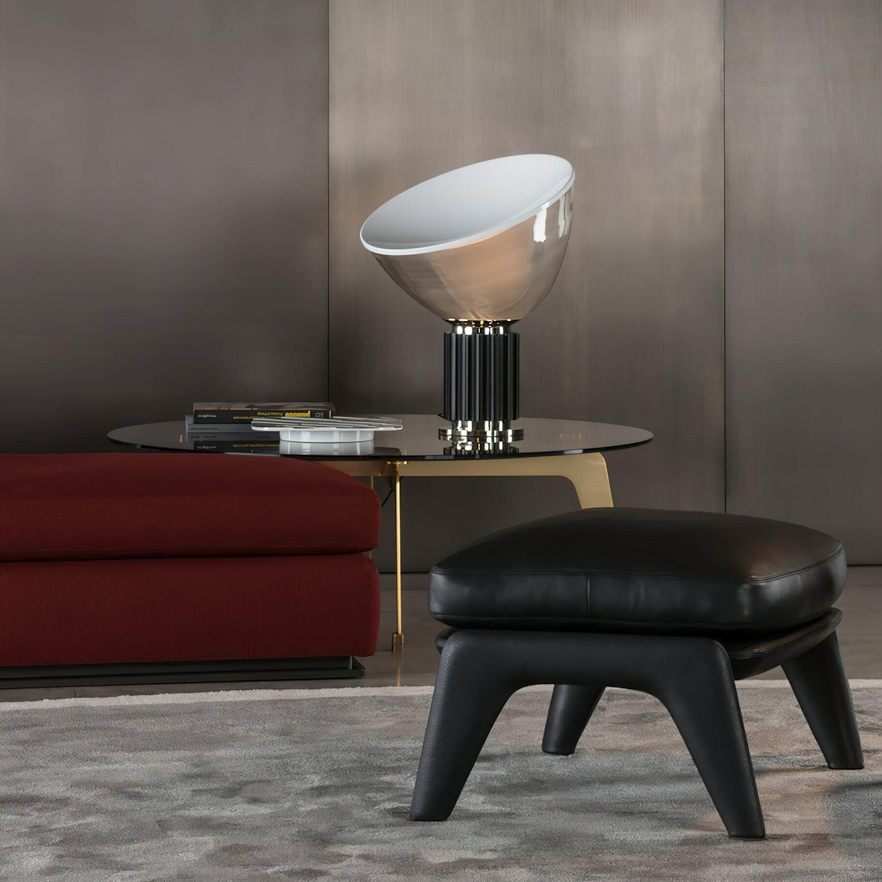 Table Lamp Glass 19.5 in x 25.4 in Adjustable Living Room Bedroom Office Lighting Soft Diffused Glow Modern Home Decor | Thomler
