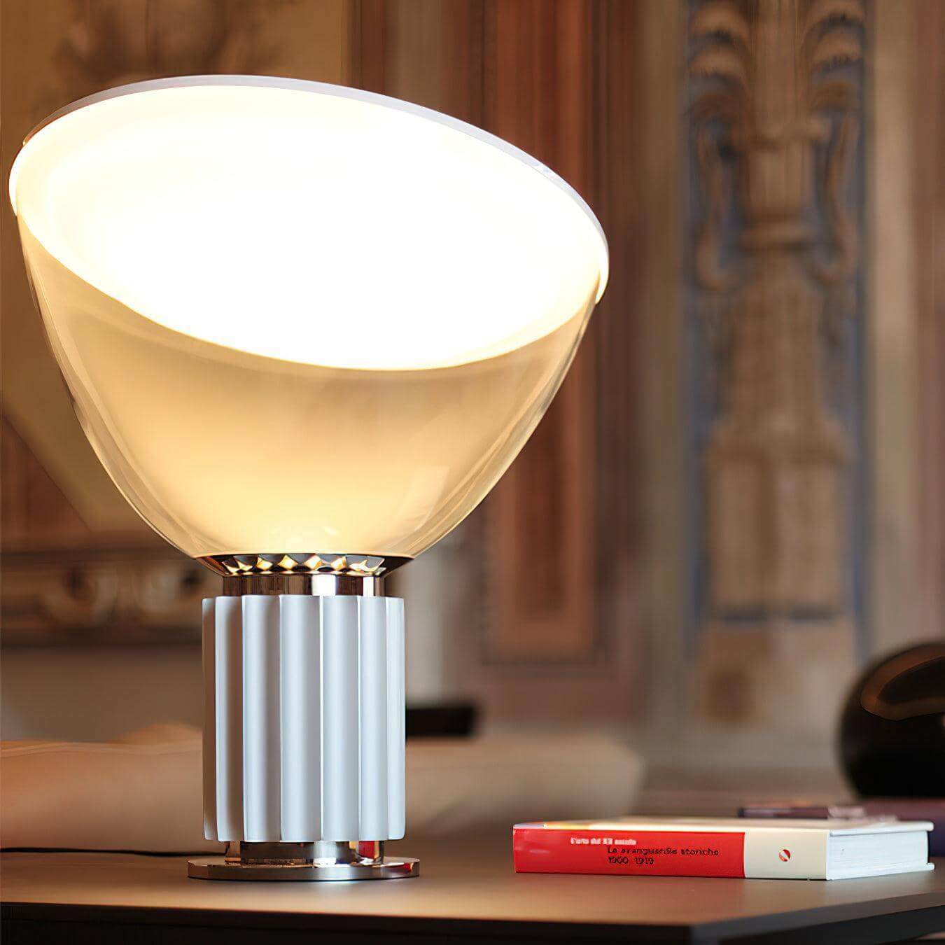 Table Lamp Glass 19.5 in x 25.4 in Adjustable Living Room Bedroom Office Lighting Soft Diffused Glow Modern Home Decor | Thomler