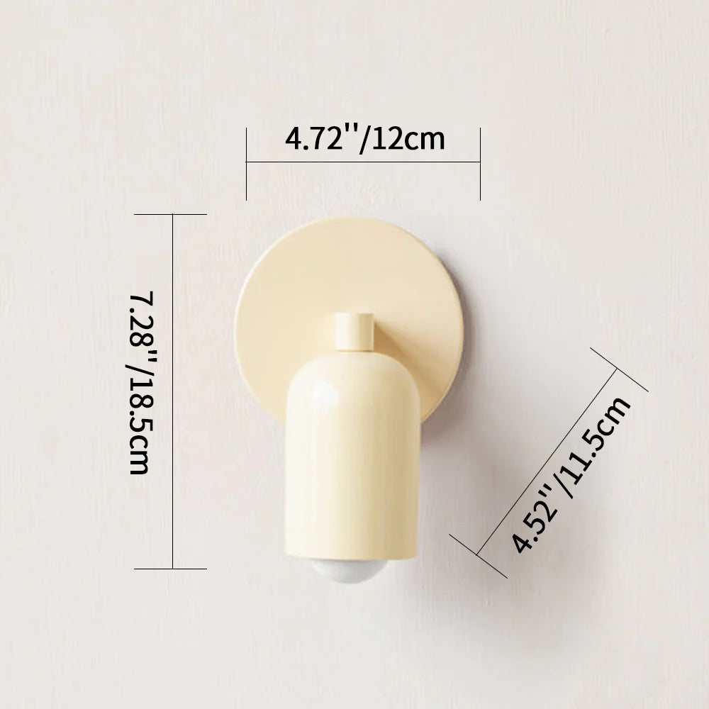 Wall Lamp Iron 12.0 cm Matte Green Bedroom Hallway Indoor E27 LED Scandinavian Modern Accent Lighting | Thomler