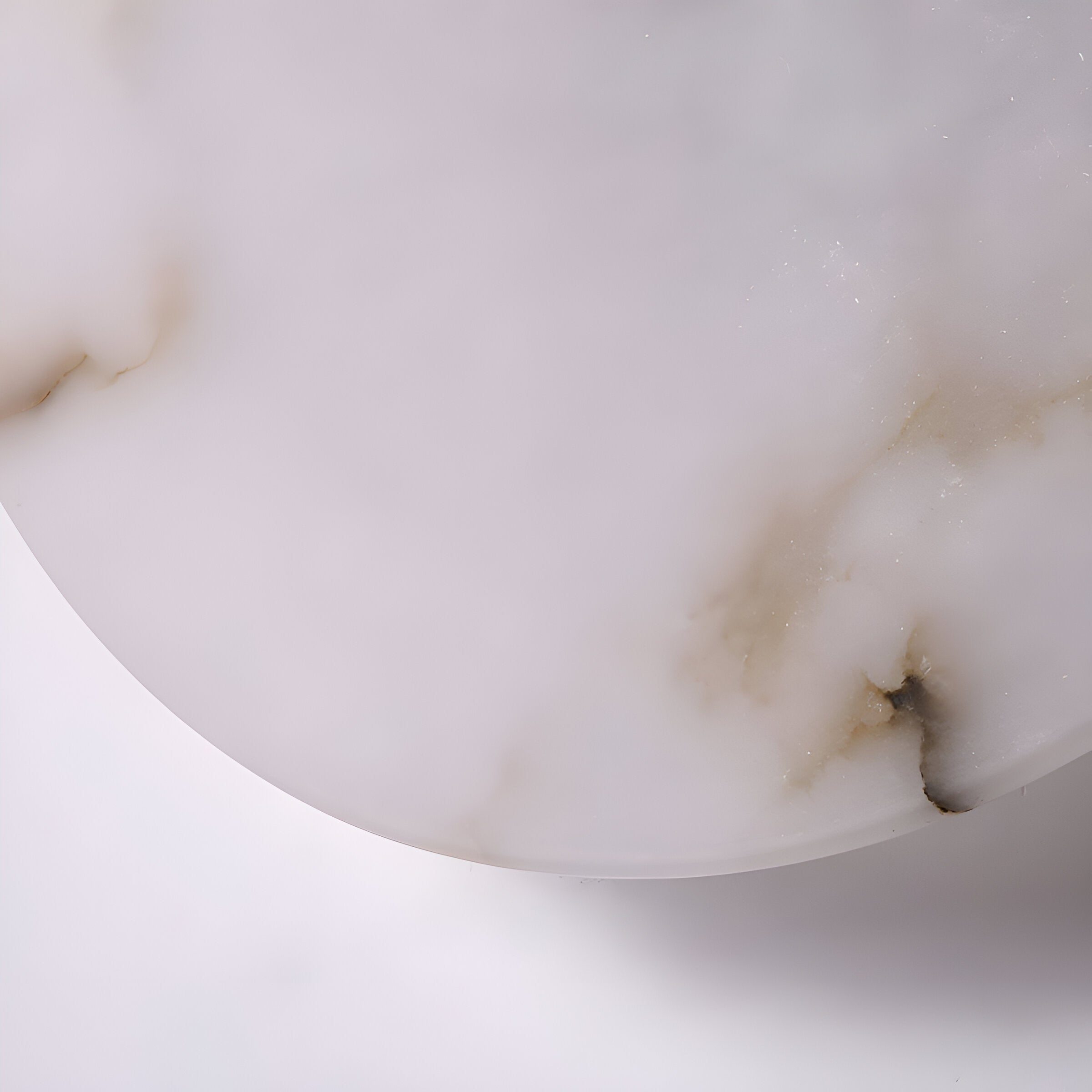 Wall Lamp Alabaster Stone 12.6 in LED Warm Light Indoor Bedroom Hallway Modern Round Marble Sconce Ambient Lighting Fixture | Thomler