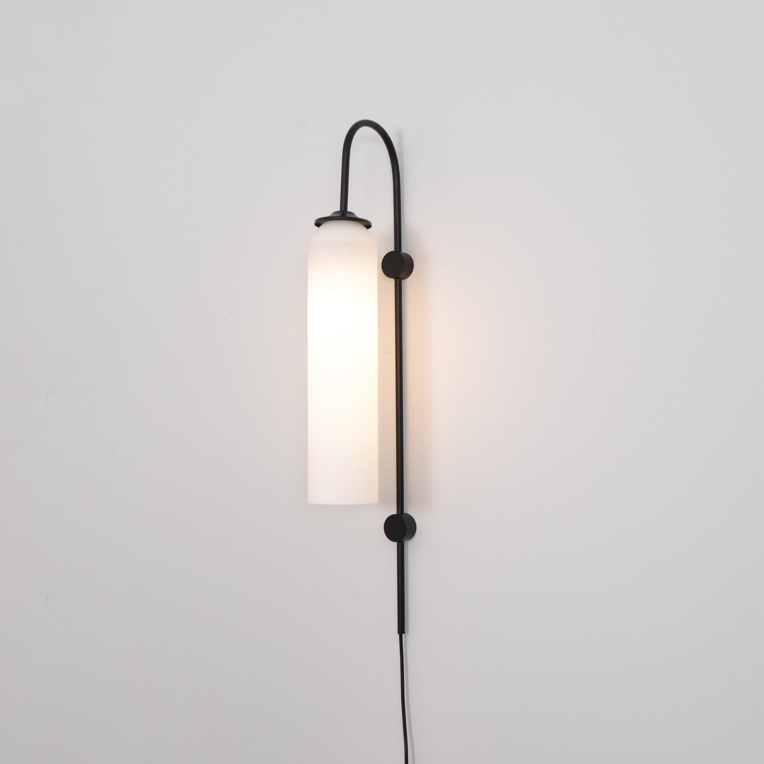 Wall Lamp Glass Cylinder 59 in Cord Gold Bedroom Living Room Plug In Sconce Modern Accent Lighting | Thomler