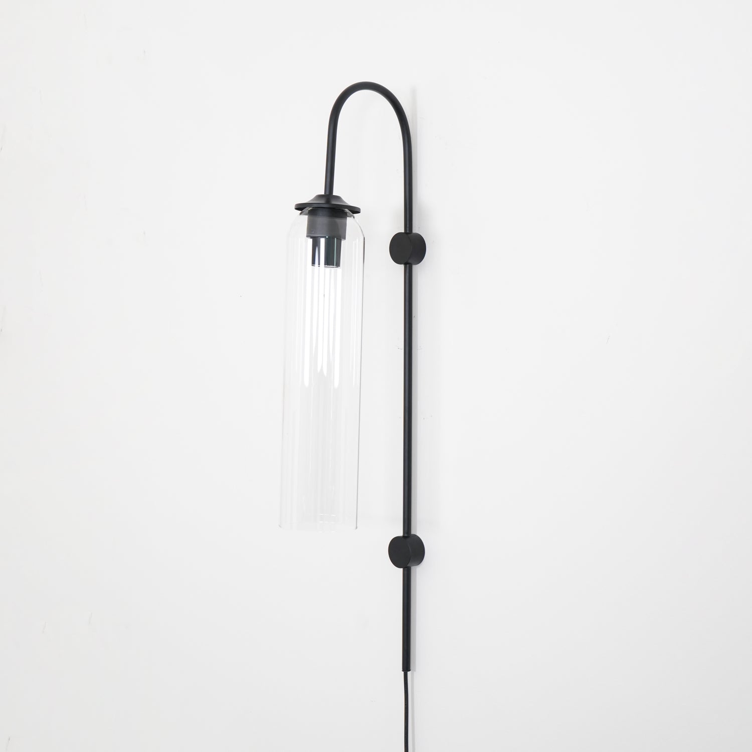 Wall Lamp Glass Cylinder 59 in Cord Gold Bedroom Living Room Plug In Sconce Modern Accent Lighting | Thomler