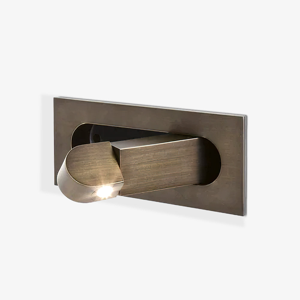 Aluminum Wall Reading Light 7.5 in Adjustable LED Bedside Bedroom Directional Lamp Flush Mount Push Switch | Thomler