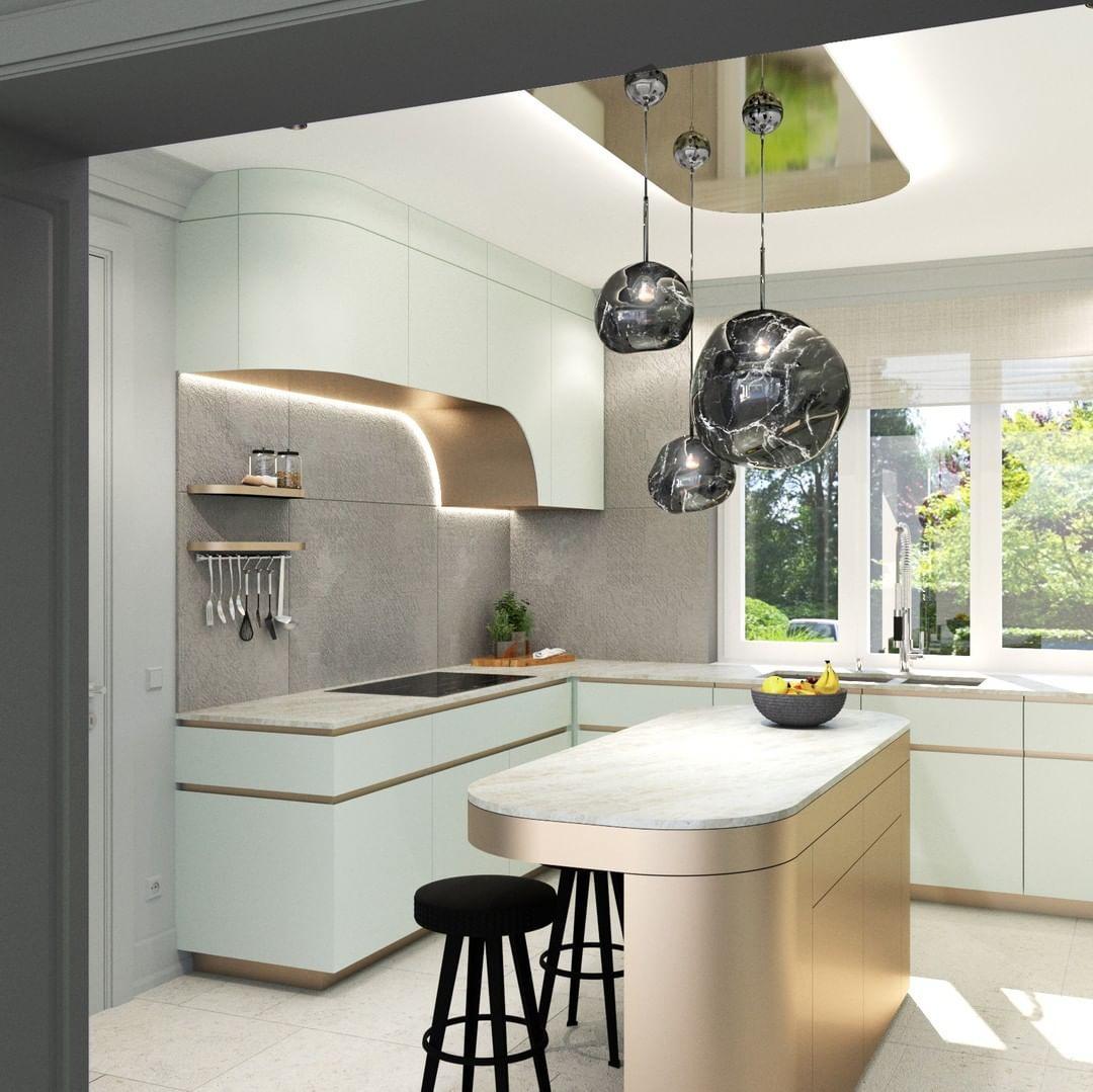 Modern Lava Pendant Lamp 7 in Copper Chrome Gold Ceiling Dining Lighting Mirror Effect Hanging Fixture | Thomler