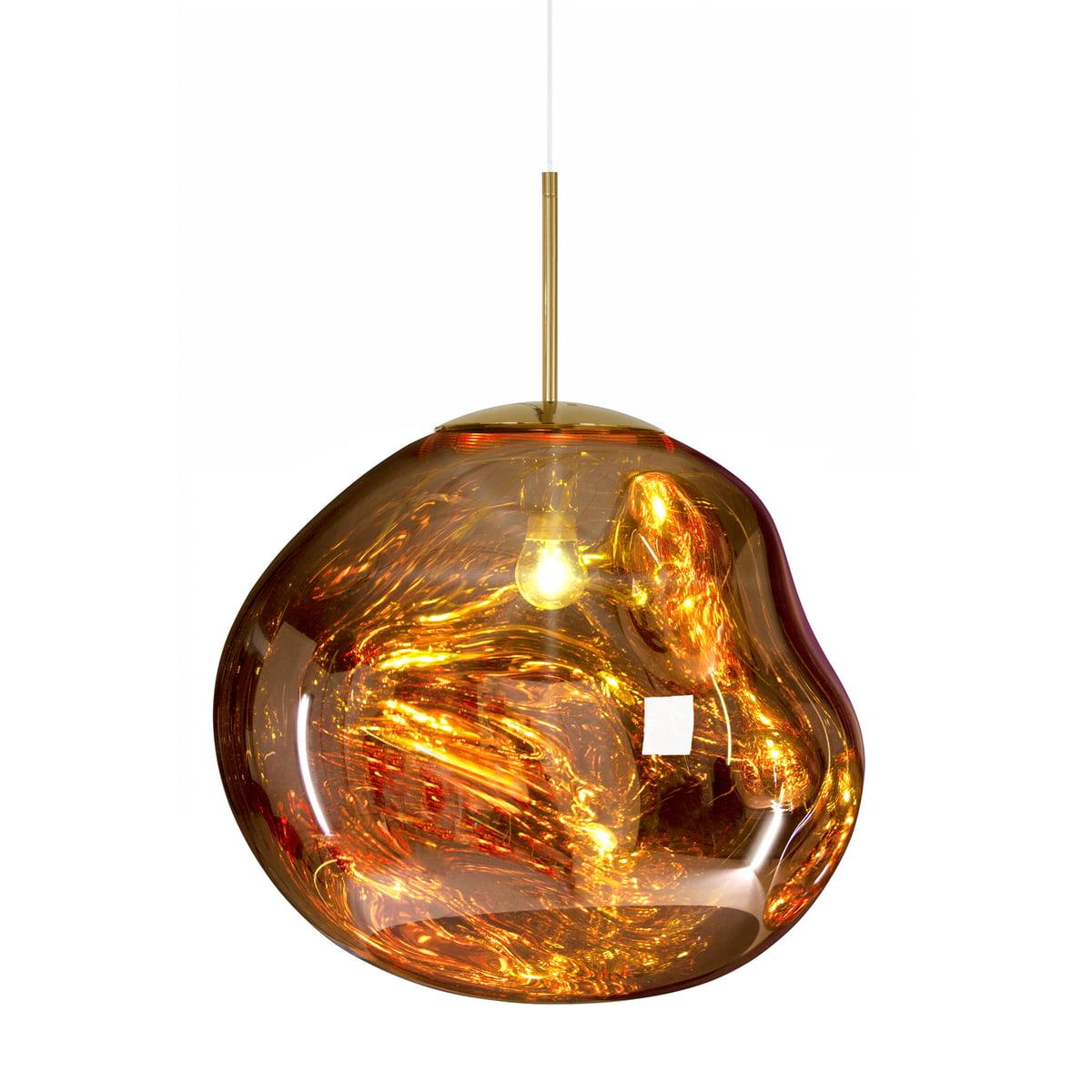 Modern Lava Pendant Lamp 7 in Copper Chrome Gold Ceiling Dining Lighting Mirror Effect Hanging Fixture | Thomler