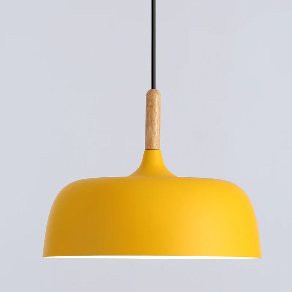 Pendant Light Aluminium Wood 32.0 cm Black Dining Table Kitchen Island Ceiling Lamp | Thomler