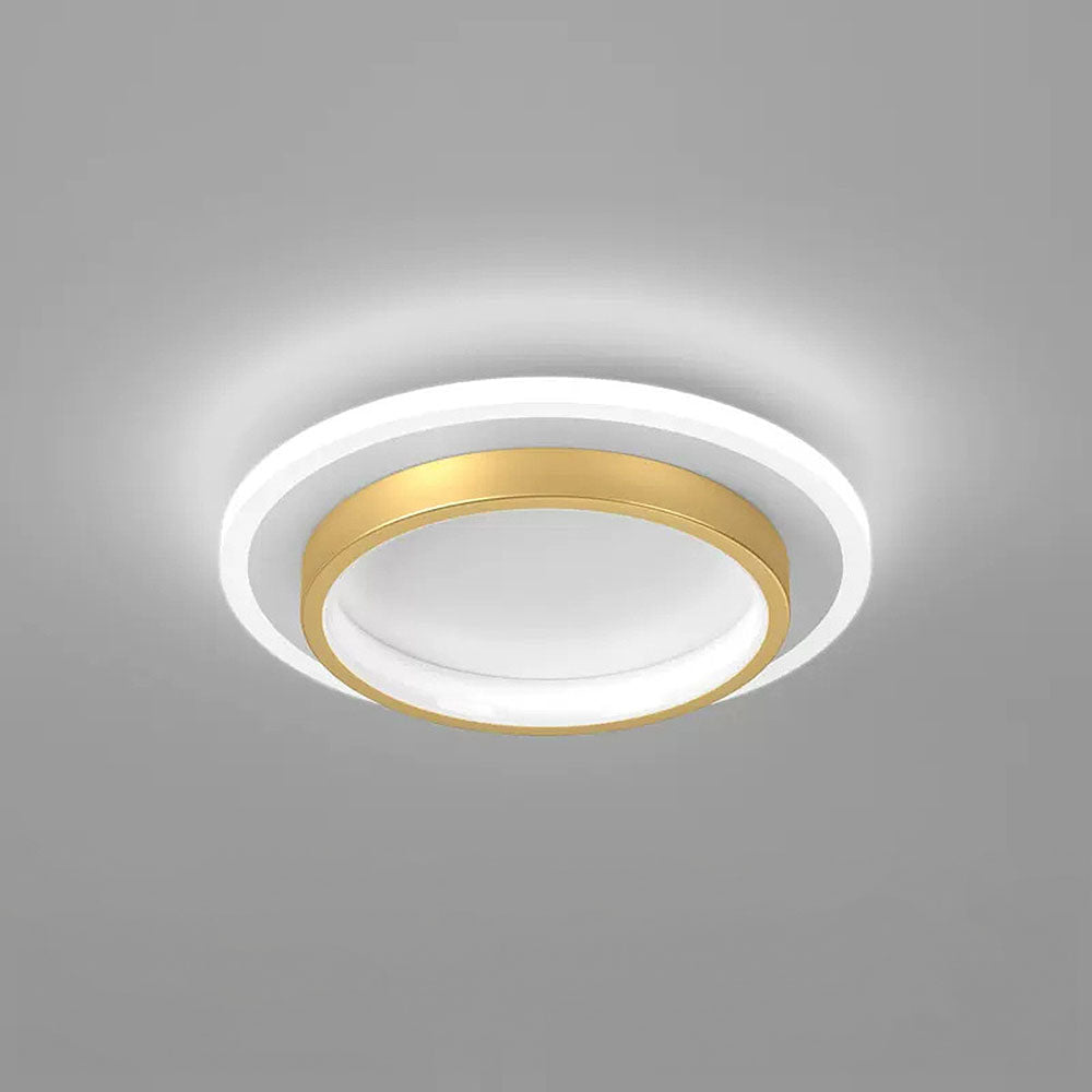 Round Flush Mount LED Ceiling Light 8 in or 9 in Dimmable Iron Acrylic for Bedroom Hallway Kitchen Bathroom Modern Low Profile Fixture | Thomler