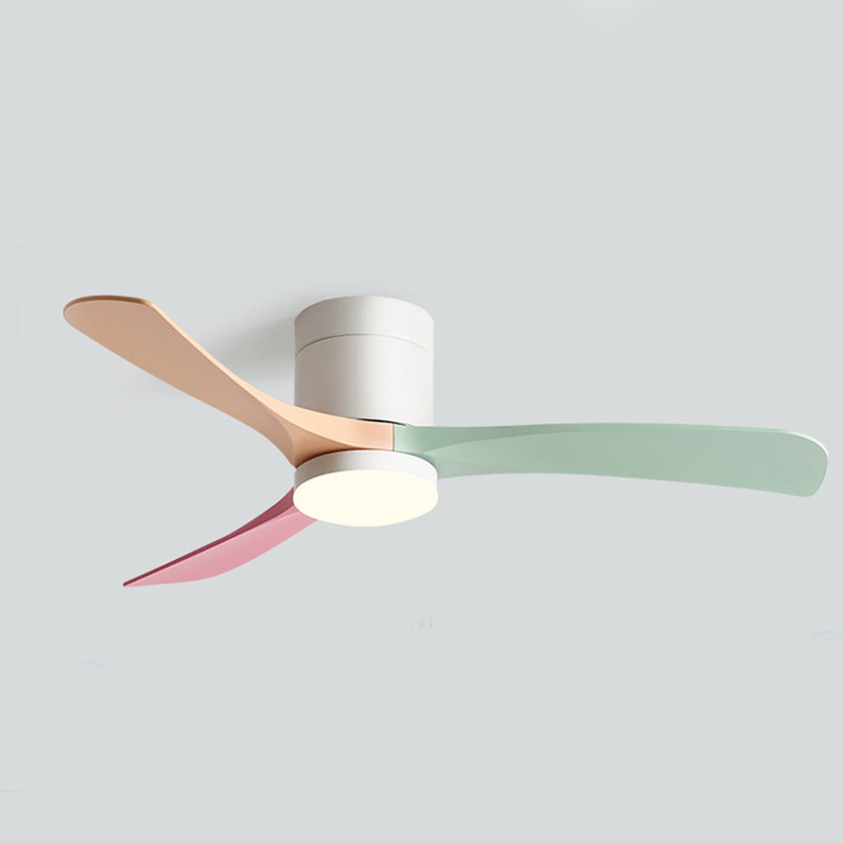 Ceiling Fan with LED Light – Whisper-Quiet 6-Speed Reversible Fan for Year-Round Comfort | Modern Low-Profile Design for Bedroom Living | Thomler
