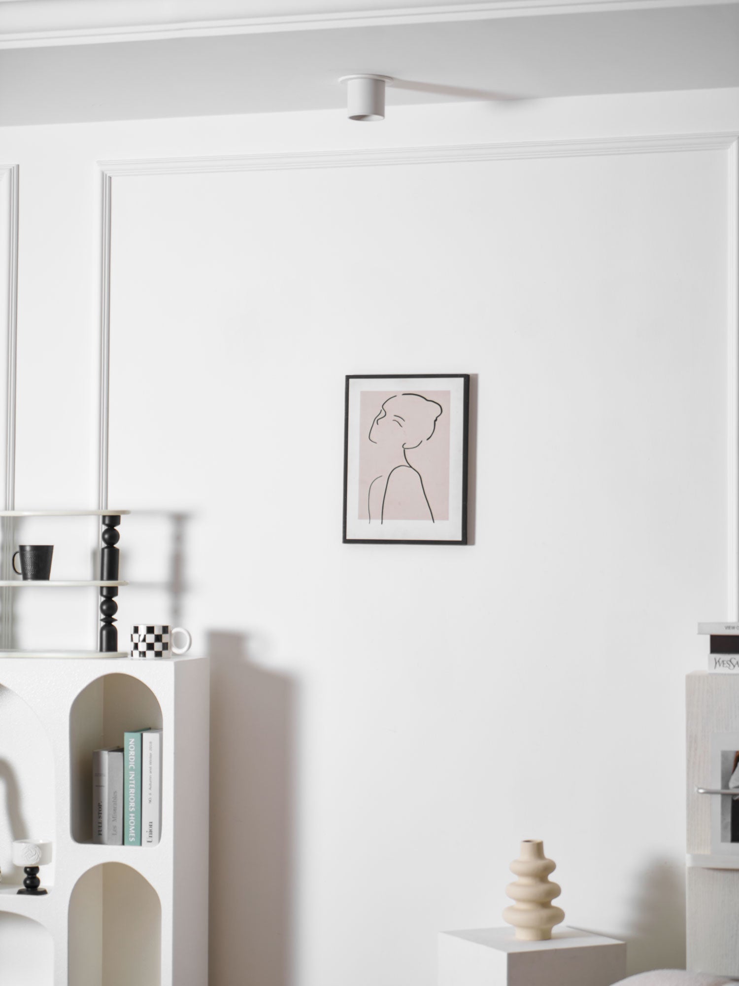 Metal Ceiling Light 3.1 in x 3.3 in White Indoor Modern Flush Mount LED Fixture Warm Neutral Cool | Thomler