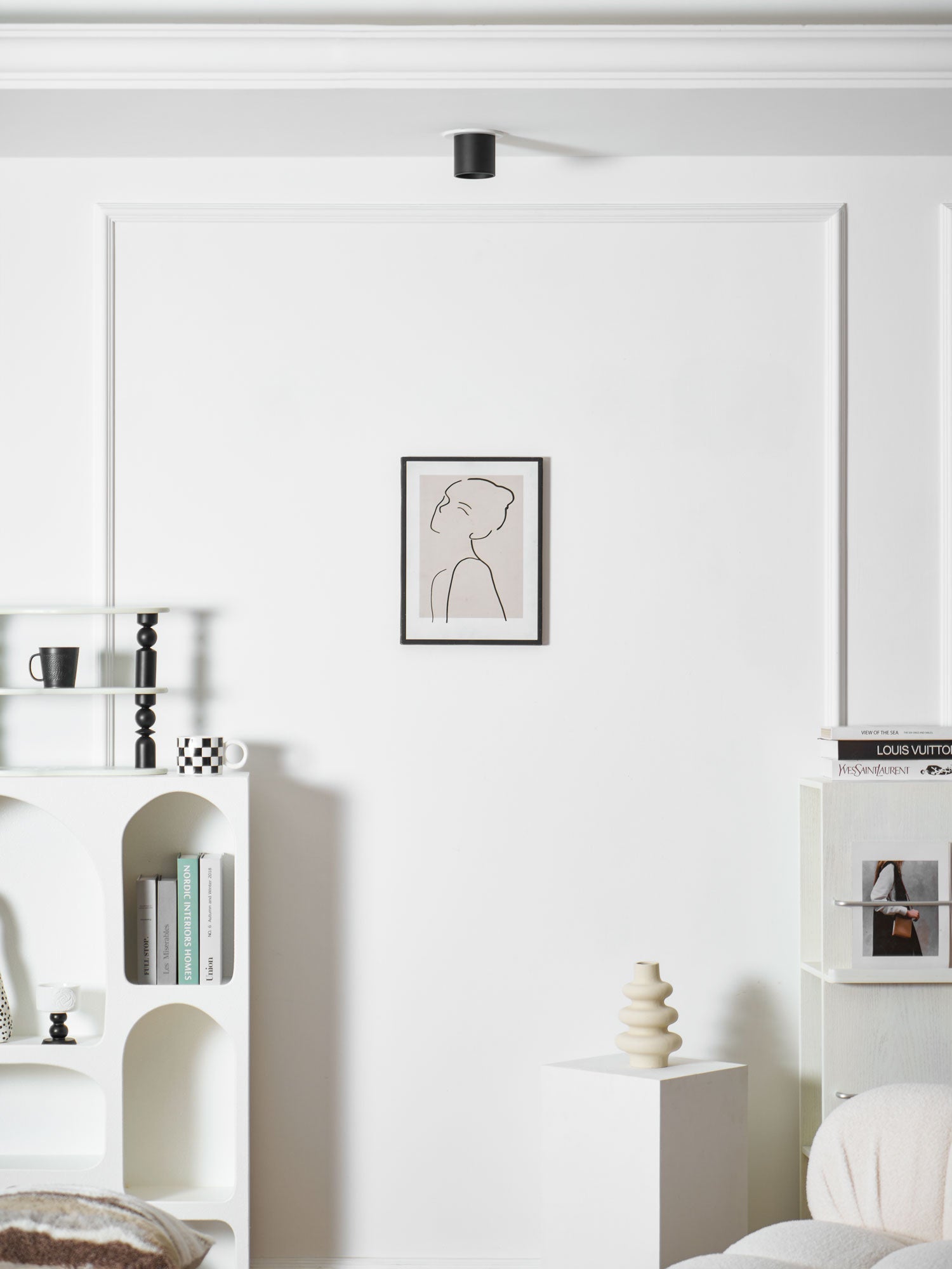 Metal Ceiling Light 3.1 in x 3.3 in White Indoor Modern Flush Mount LED Fixture Warm Neutral Cool | Thomler