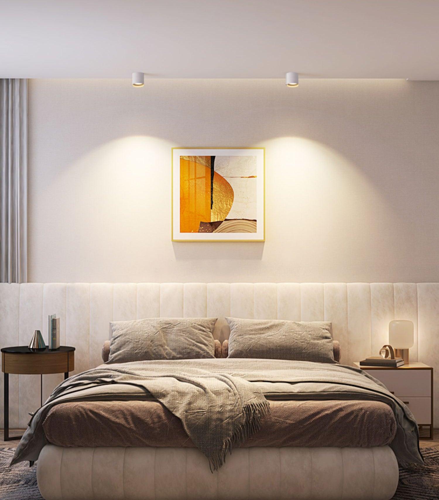 Metal Ceiling Light 3.1 in x 3.3 in White Indoor Modern Flush Mount LED Fixture Warm Neutral Cool | Thomler