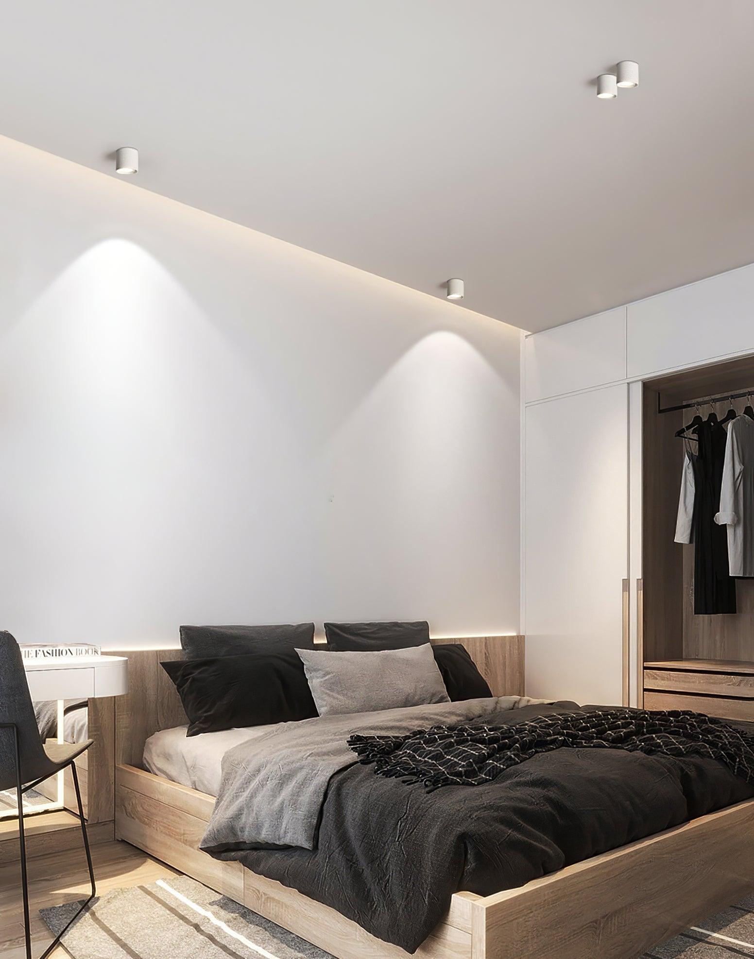 Metal Ceiling Light 3.1 in x 3.3 in White Indoor Modern Flush Mount LED Fixture Warm Neutral Cool | Thomler