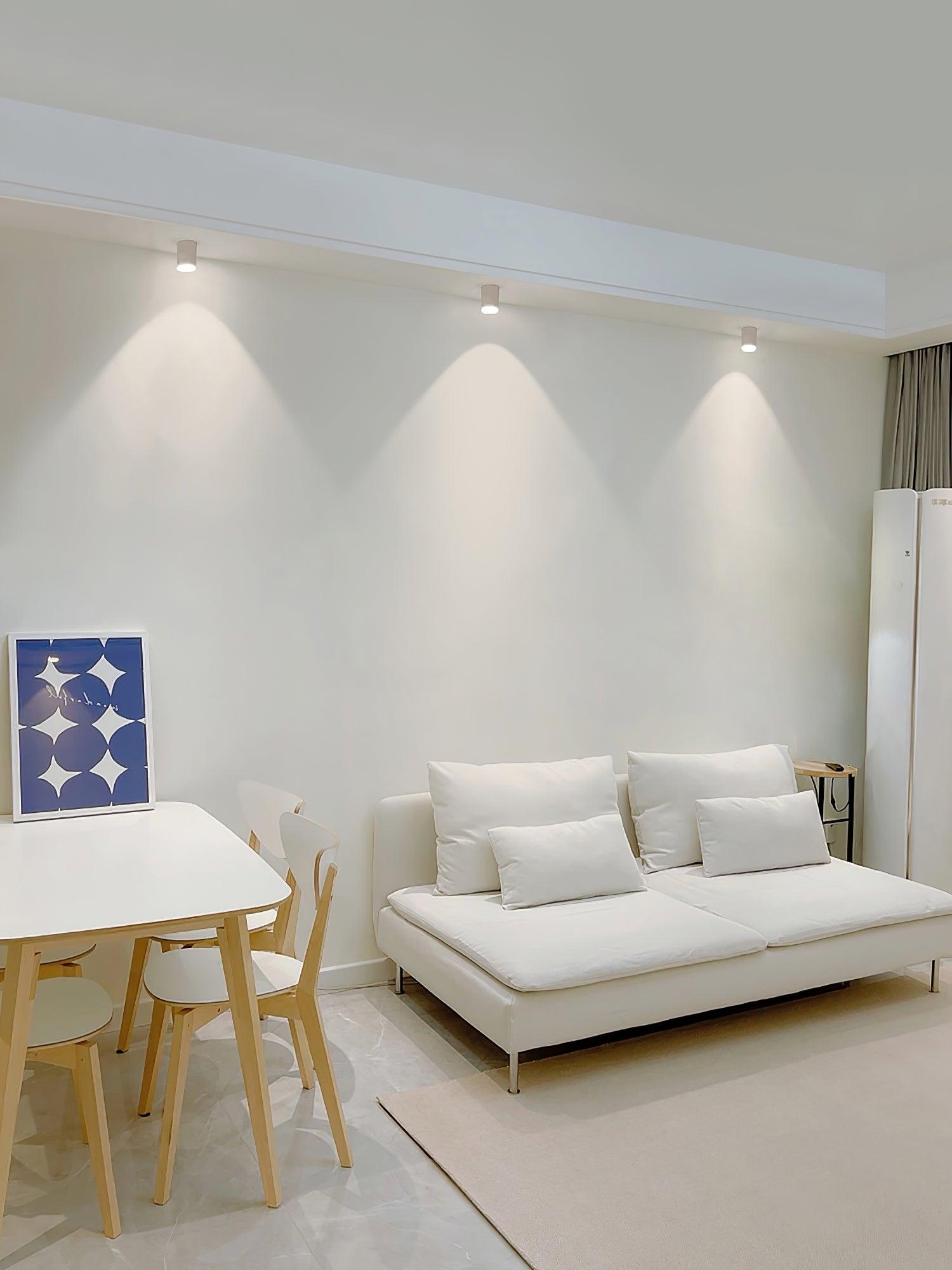 Metal Ceiling Light 3.1 in x 3.3 in White Indoor Modern Flush Mount LED Fixture Warm Neutral Cool | Thomler