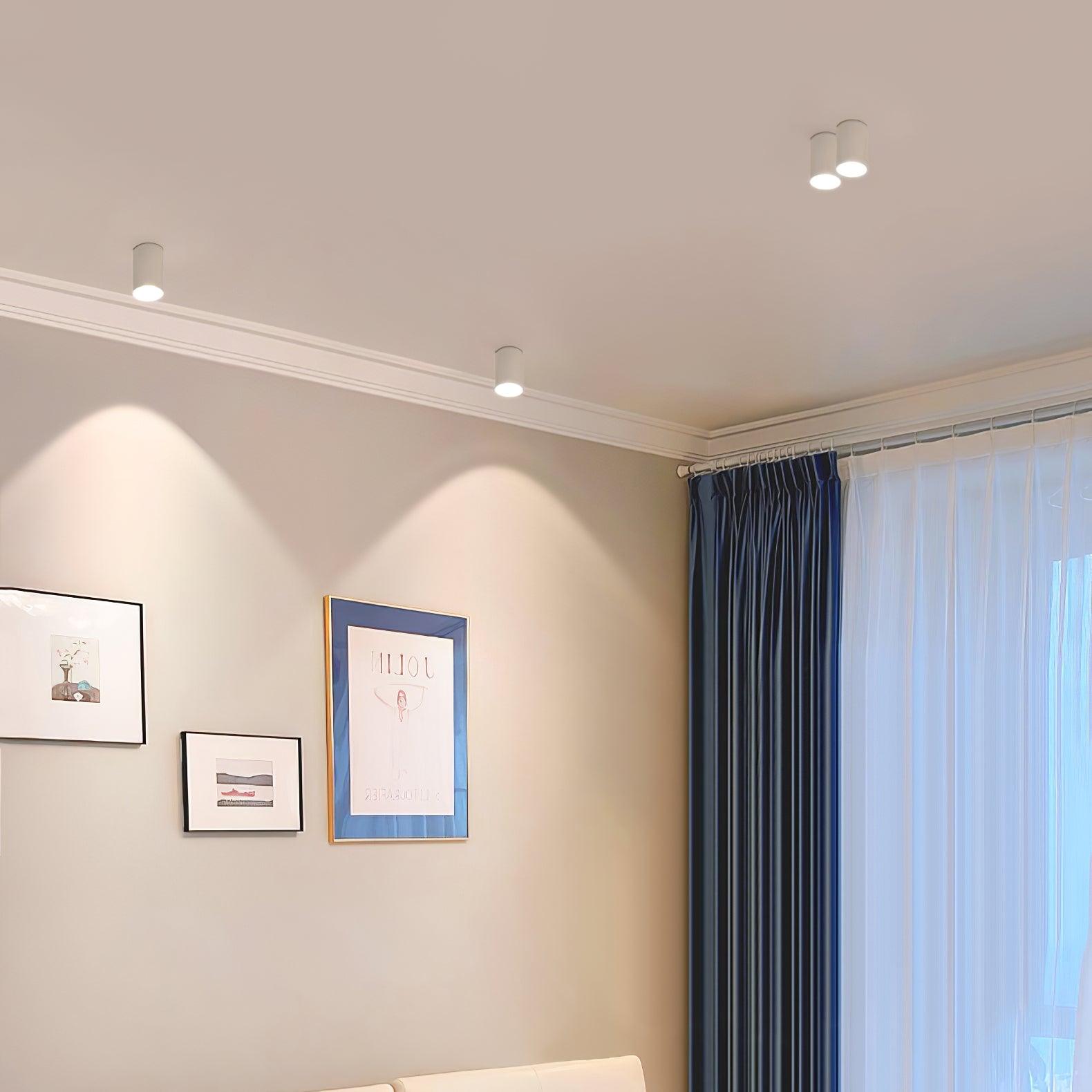 Metal Ceiling Light 3.1 in x 3.3 in White Indoor Modern Flush Mount LED Fixture Warm Neutral Cool | Thomler