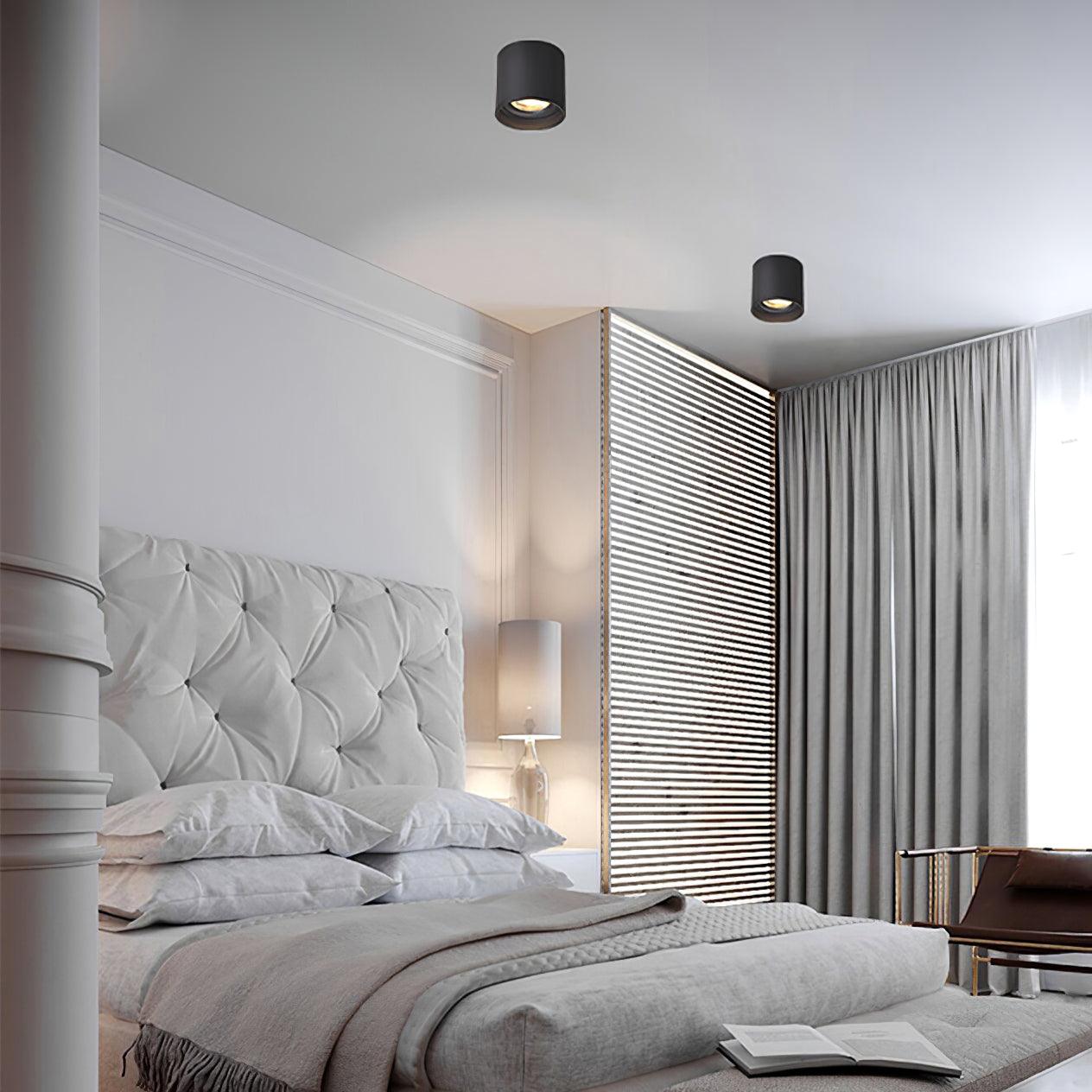 Metal Ceiling Light 3.1 in x 3.3 in White Indoor Modern Flush Mount LED Fixture Warm Neutral Cool | Thomler