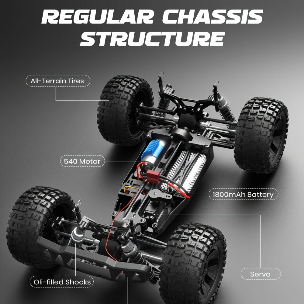 Remote Control 4WD All-Terrain Racing Vehicle – High-Speed Off-Road RC Crawler with USB Charging | Thomler