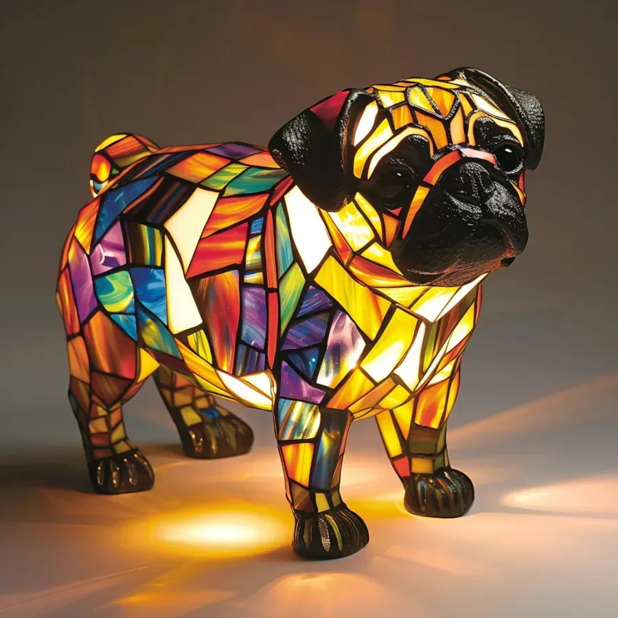 Dog Night Light Sculpture – Handcrafted LED Animal Lamp for Bedside, Nursery & Living Room Decor | Thomler
