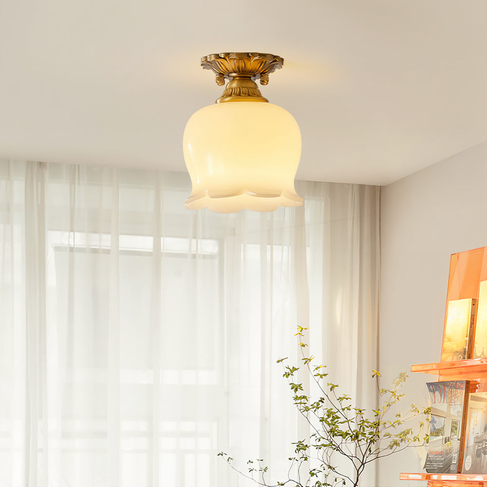 Ceiling Light Resin Brass 5.9 in Indoor Warm Lighting | Thomler