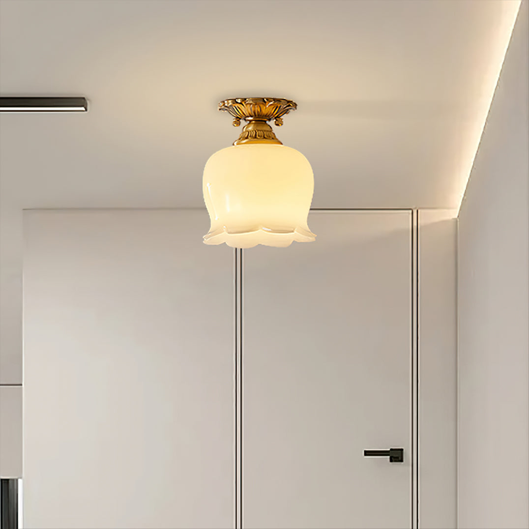 Ceiling Light Resin Brass 5.9 in Indoor Warm Lighting | Thomler